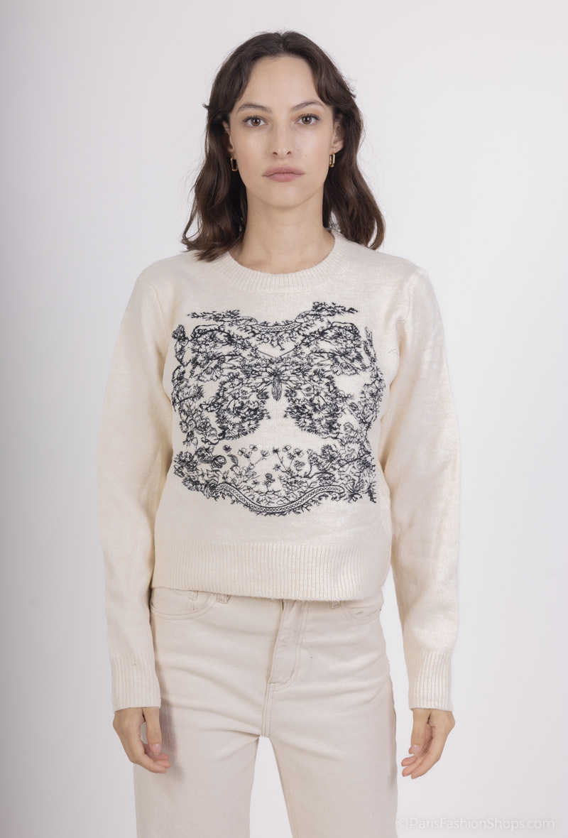 Wholesaler Yu&Me - Embroidered sweater