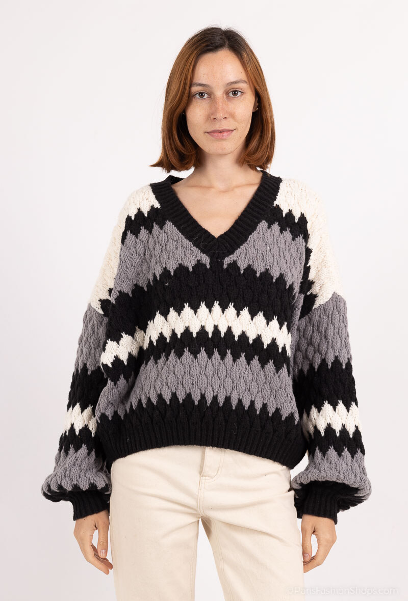 Wholesaler Yu&Me - Chunky diamond knit sweater