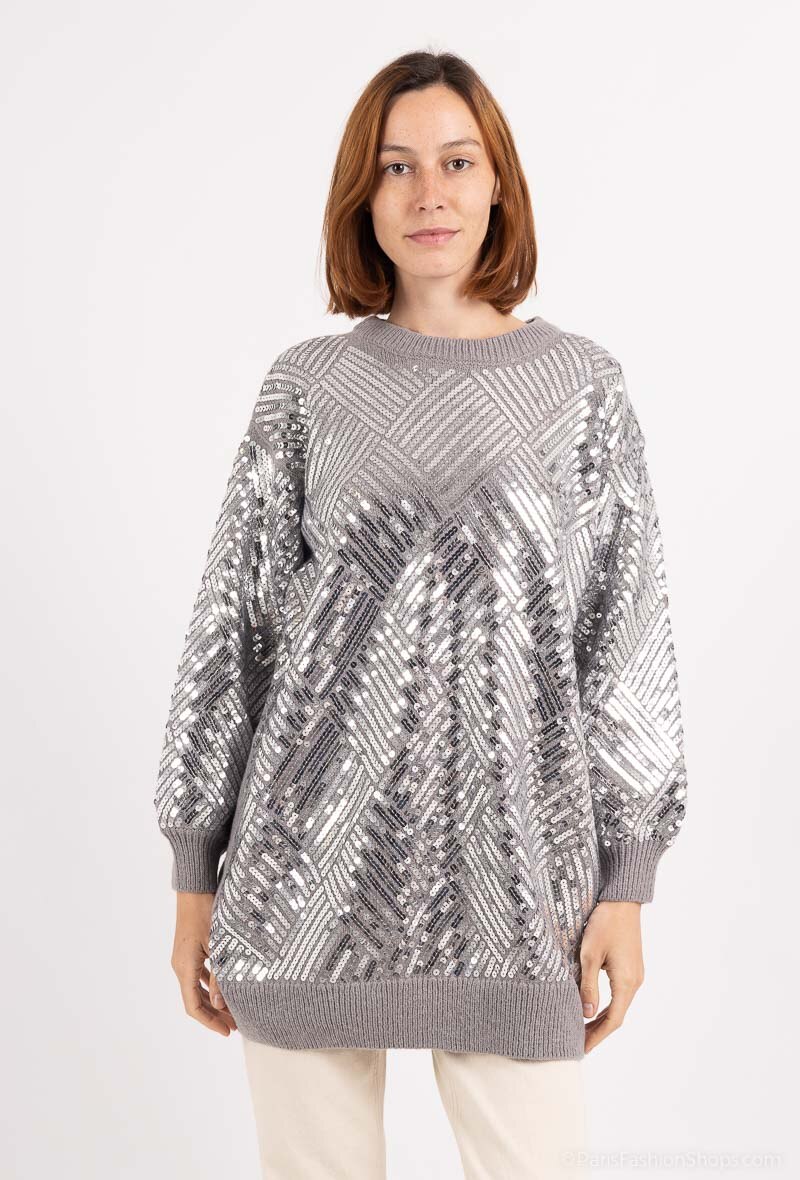 Wholesaler Yu&Me - Long sequinned sweater