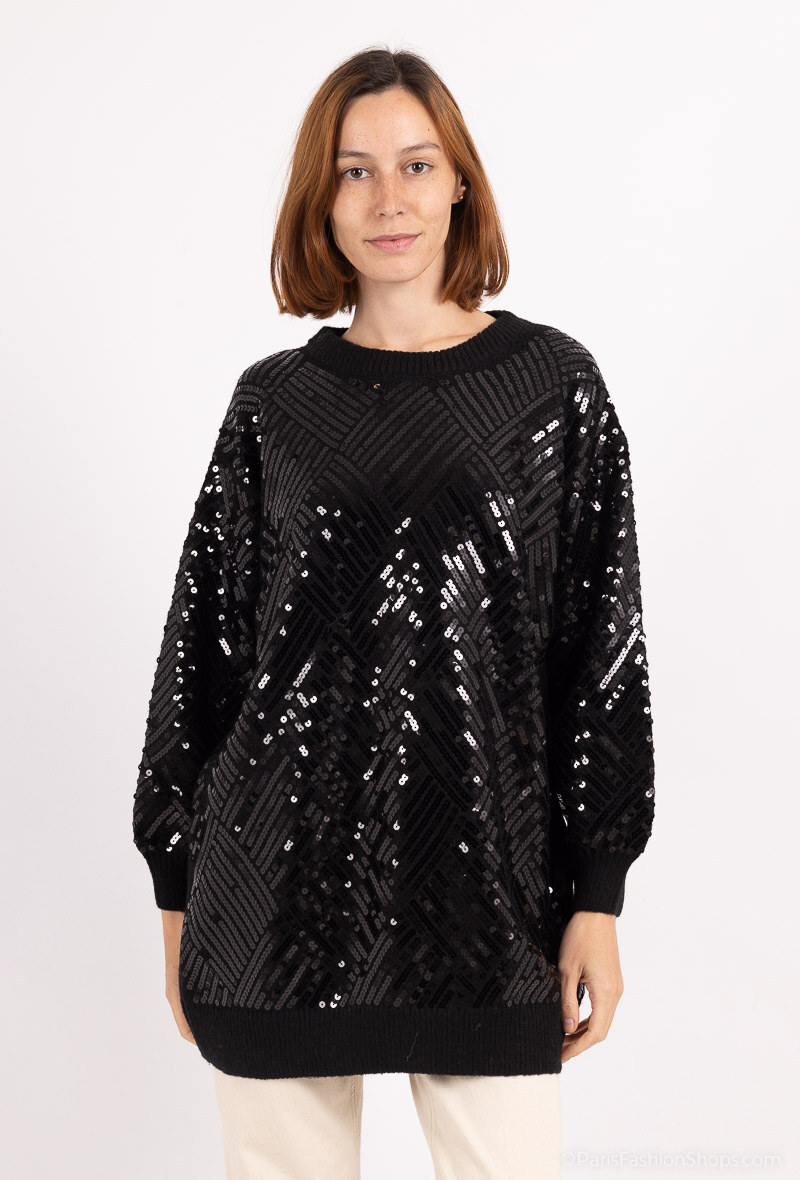 Wholesaler Yu&Me - Long sequinned sweater