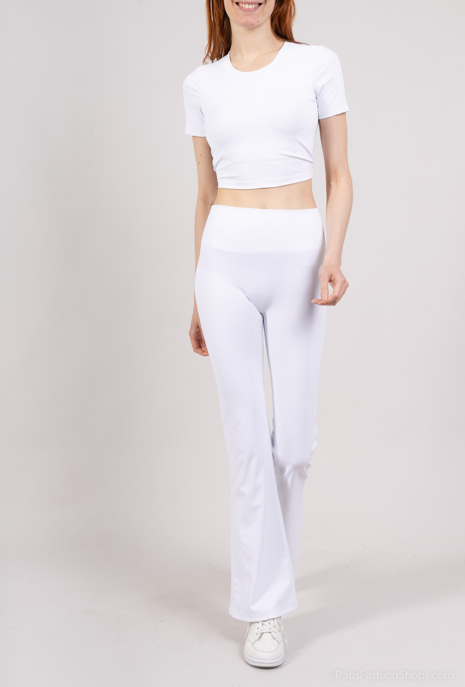 Grossiste Yu&Me - Ensemble Sport Femme | Dos Lacé & Legging Evasé