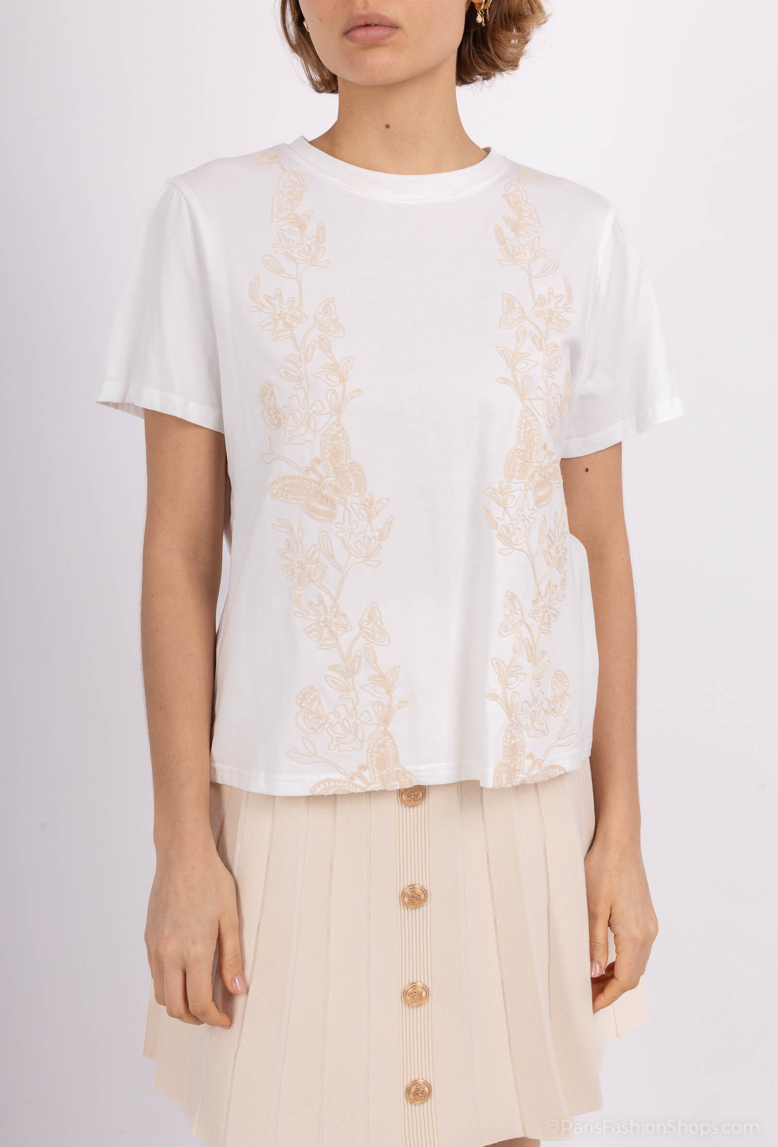 Wholesaler Yu&Me - Top with embroidery