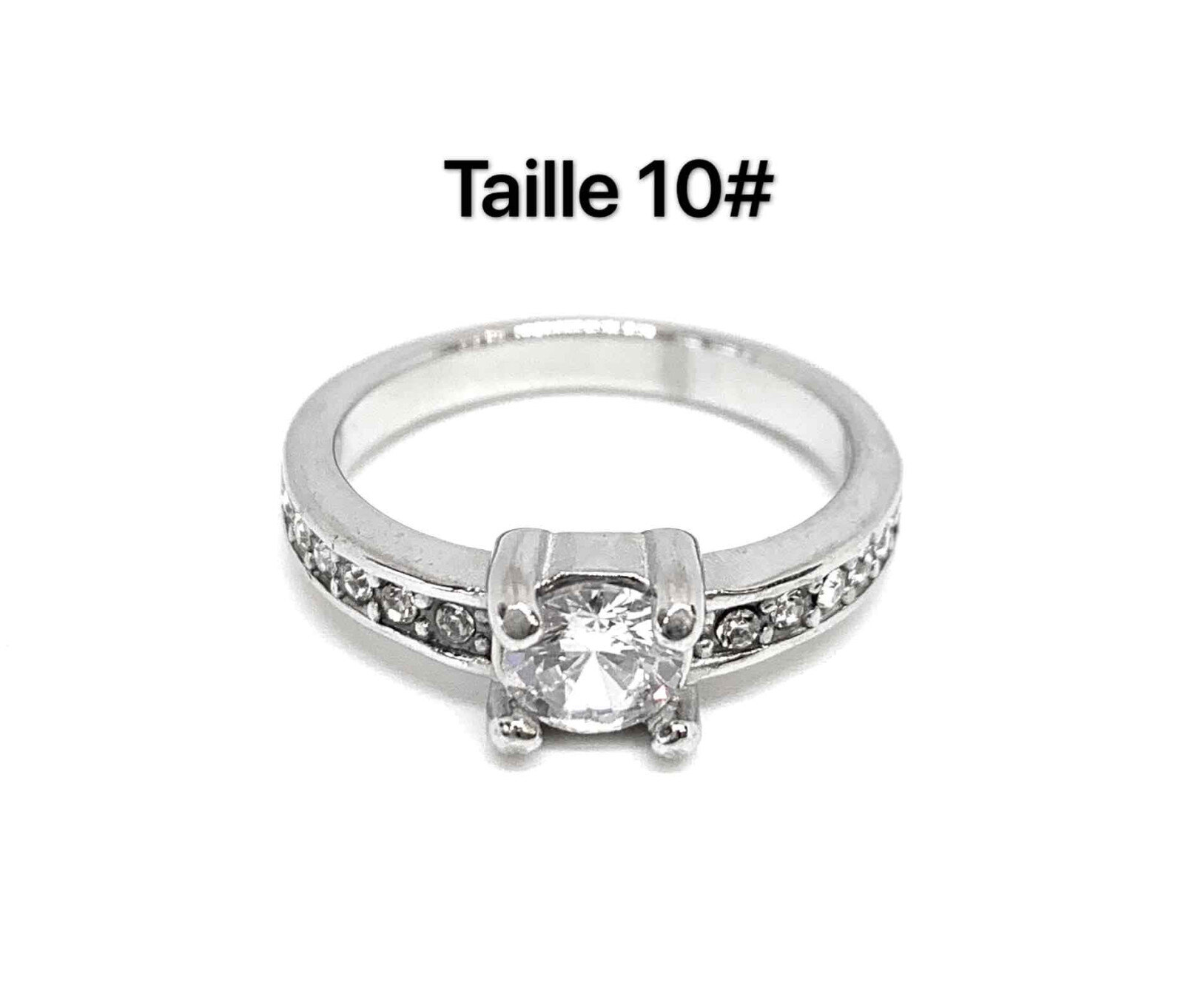 Grossiste Z. Emilie - Bague acier solitaire