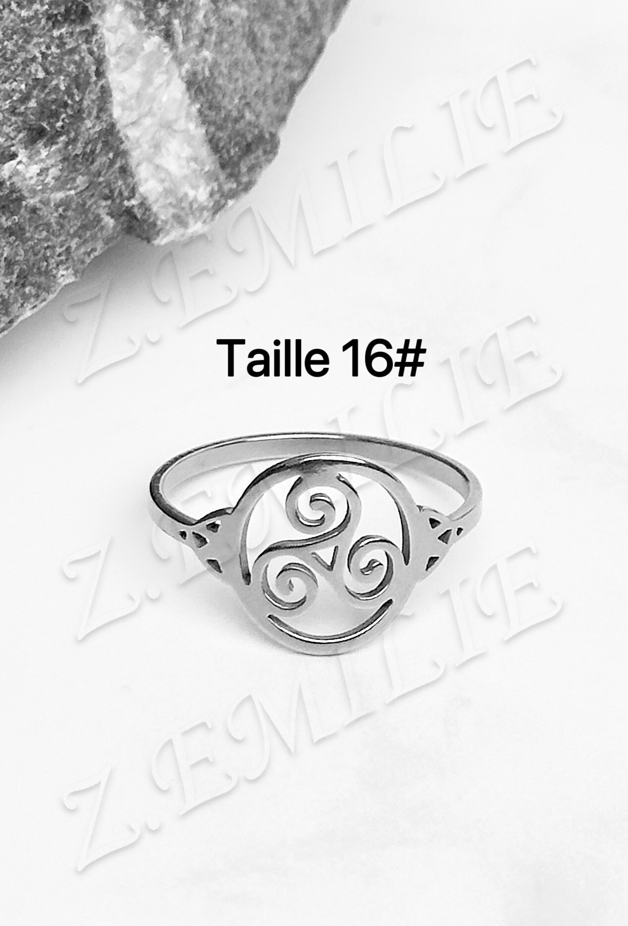 Wholesaler Z. Emilie - Solitaire steel ring