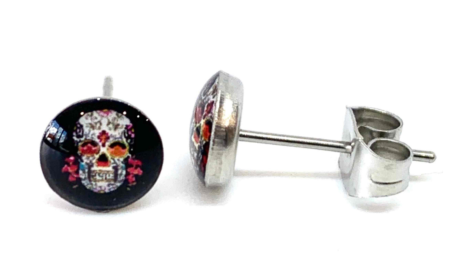 Grossiste Z. Emilie - Boucle d'oreille acier tête de mort mexicain