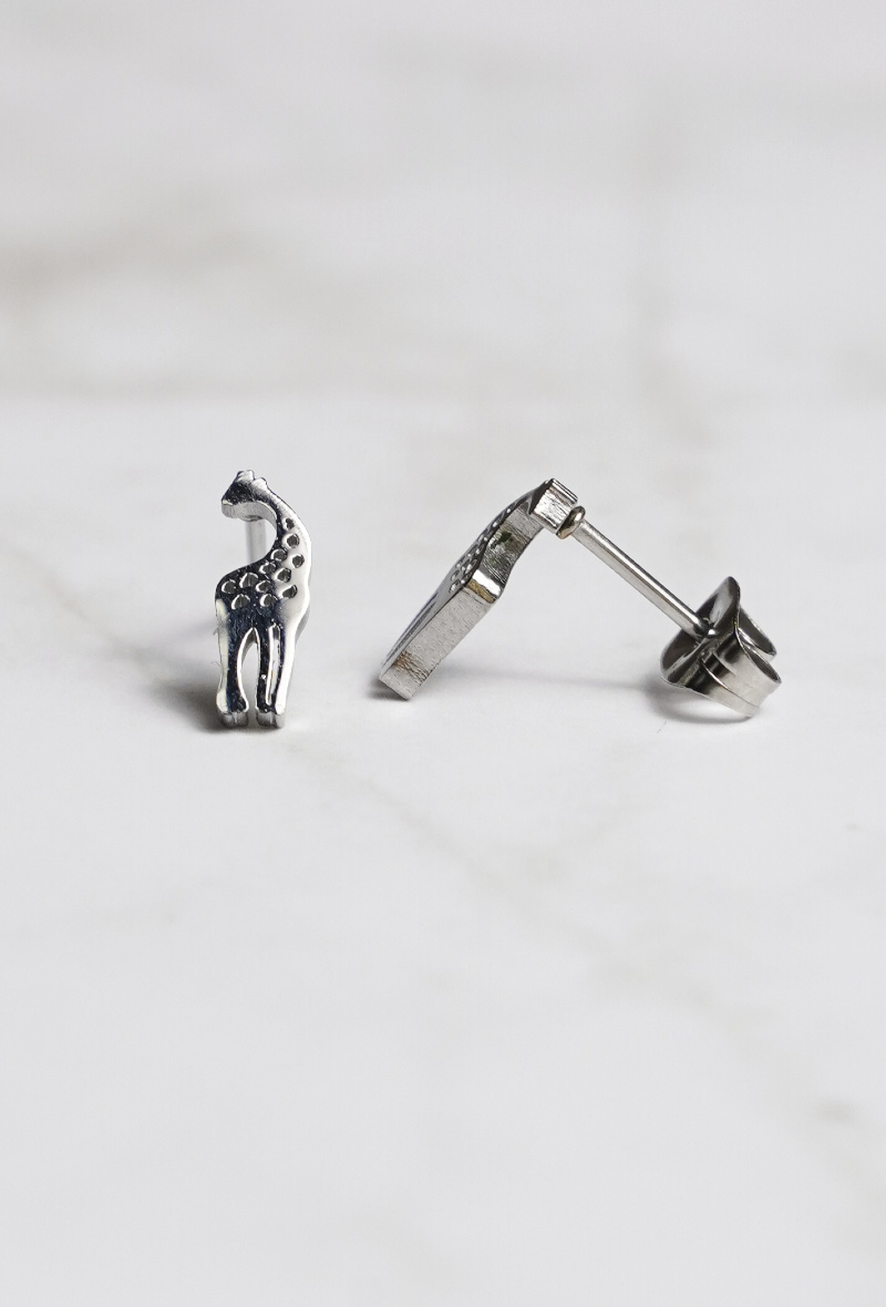 Grossiste Z. Emilie - Boucle d'oreille acier girafe