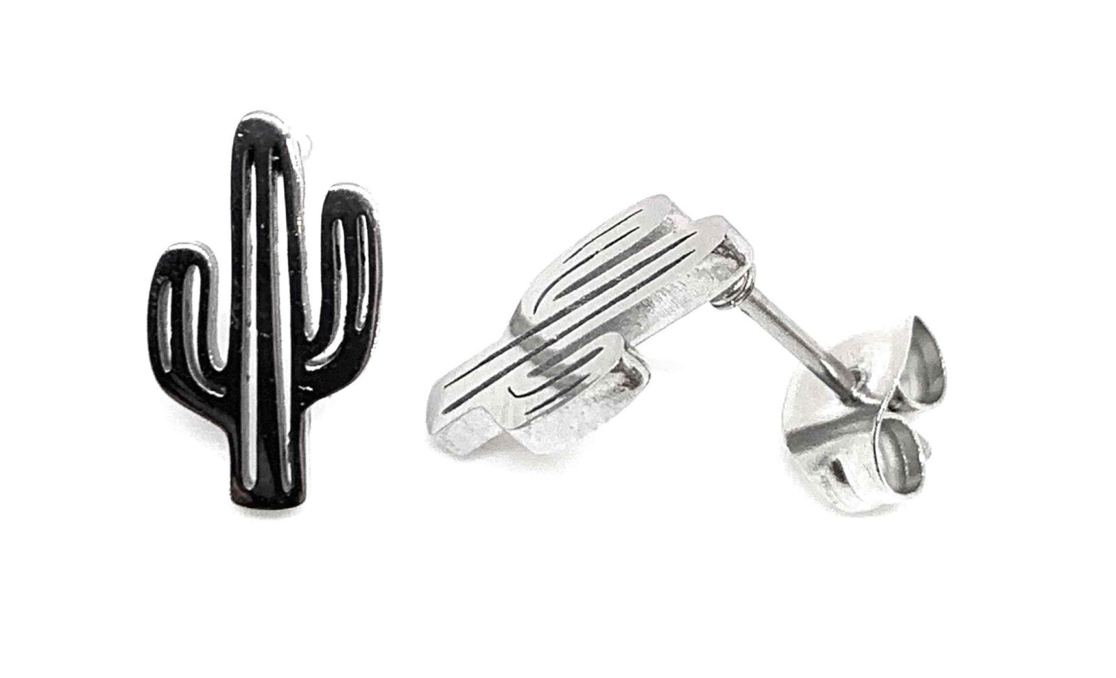 Grossiste Z. Emilie - Boucle d'oreille acier cactus