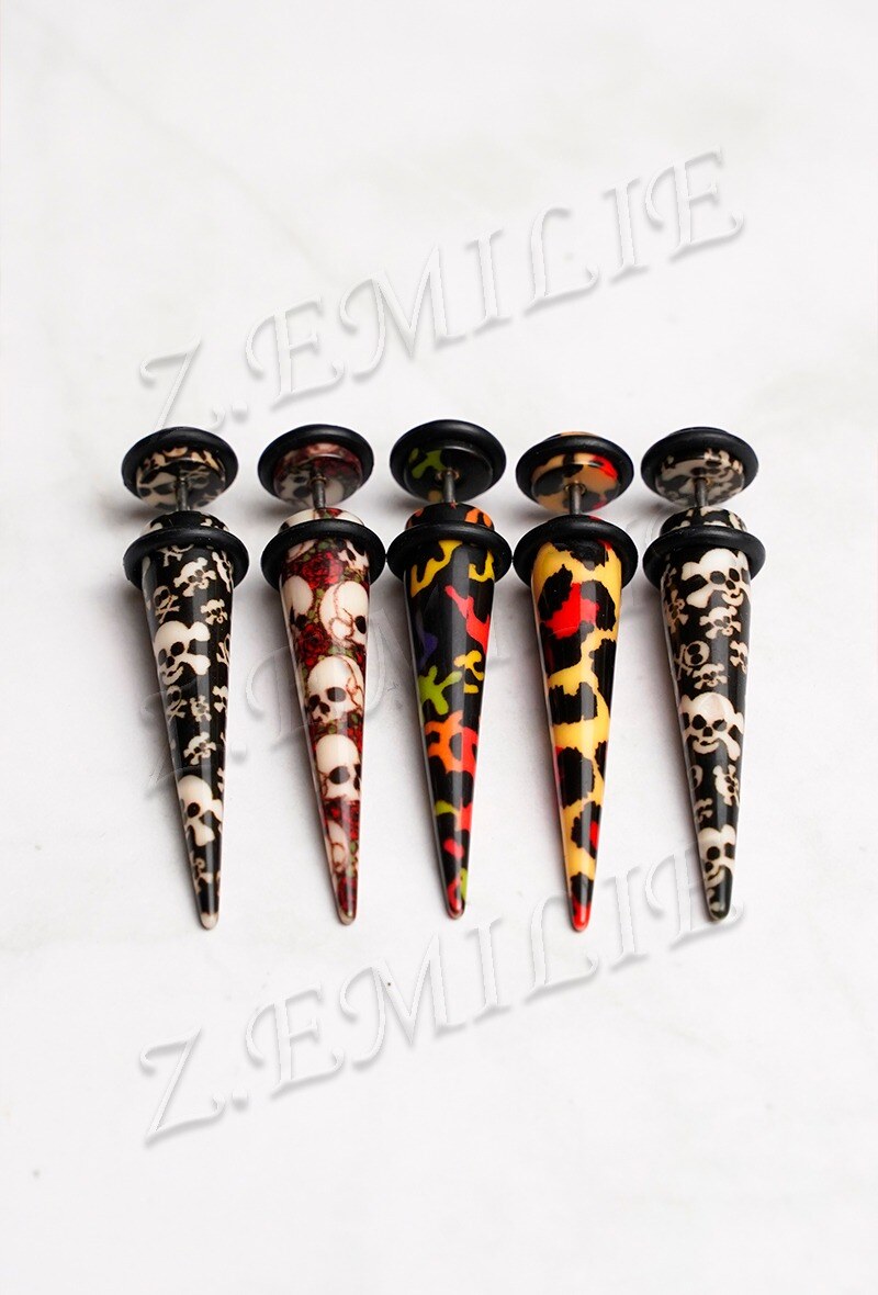 Grossiste Z. Emilie - Faux élargisseur pic boucle d'oreille 8mm