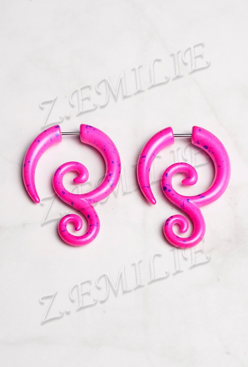Grossiste Z. Emilie - Faux élargisseur spirale boucle d'oreille 6mm
