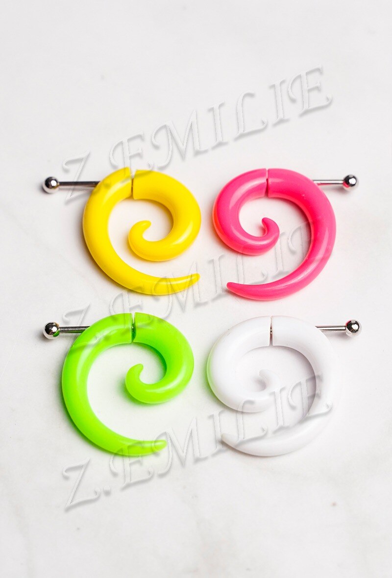 Grossiste Z. Emilie - Faux élargisseur spirale boucle d'oreille 5mm