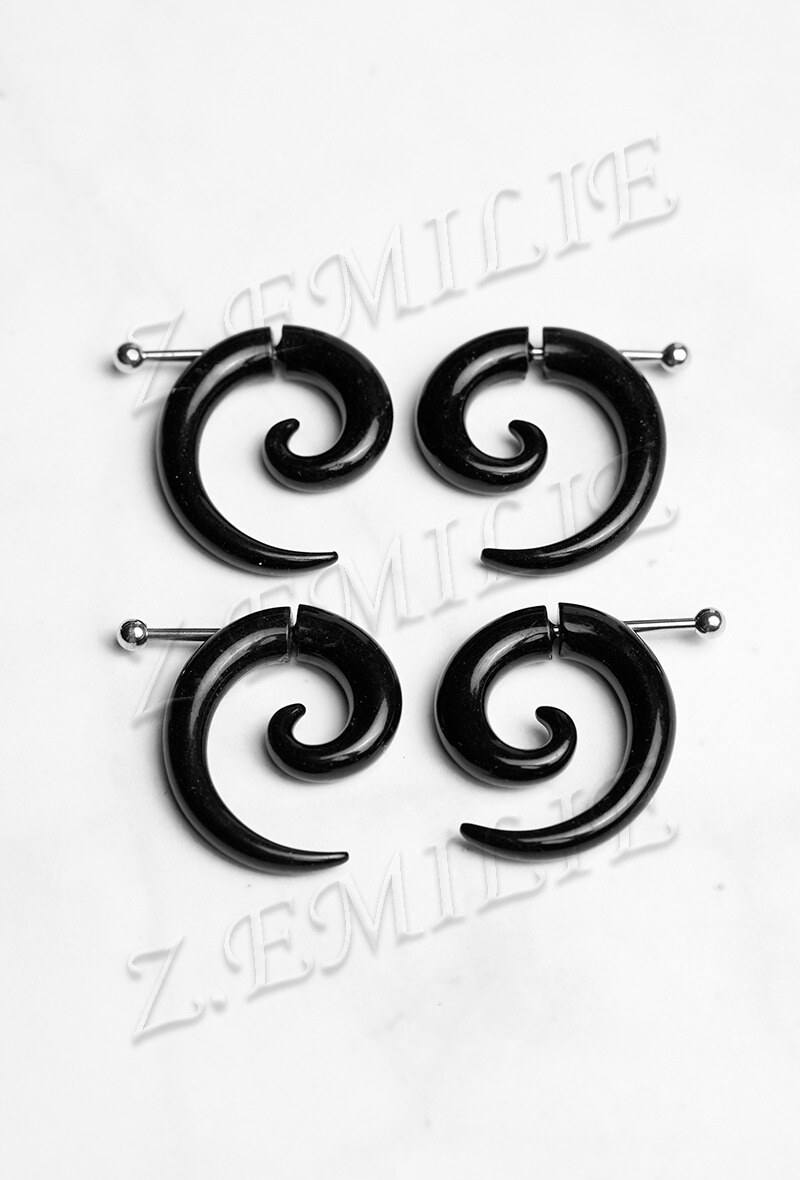 Grossiste Z. Emilie - Faux élargisseur spirale boucle d'oreille 6mm