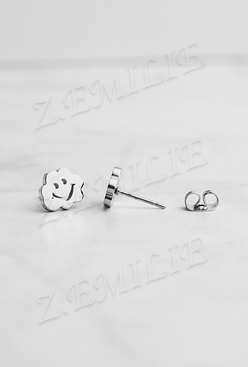 Grossiste Z. Emilie - Boucle d'oreille acier nuage