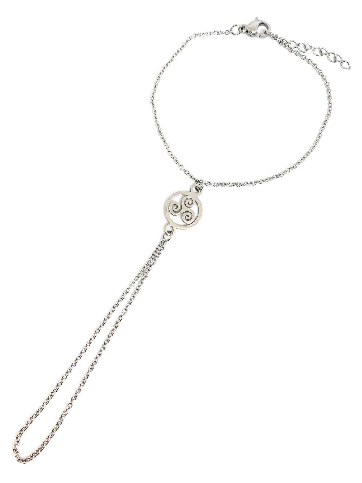 Grossiste Z. Emilie - Bracelet bague acier triskell