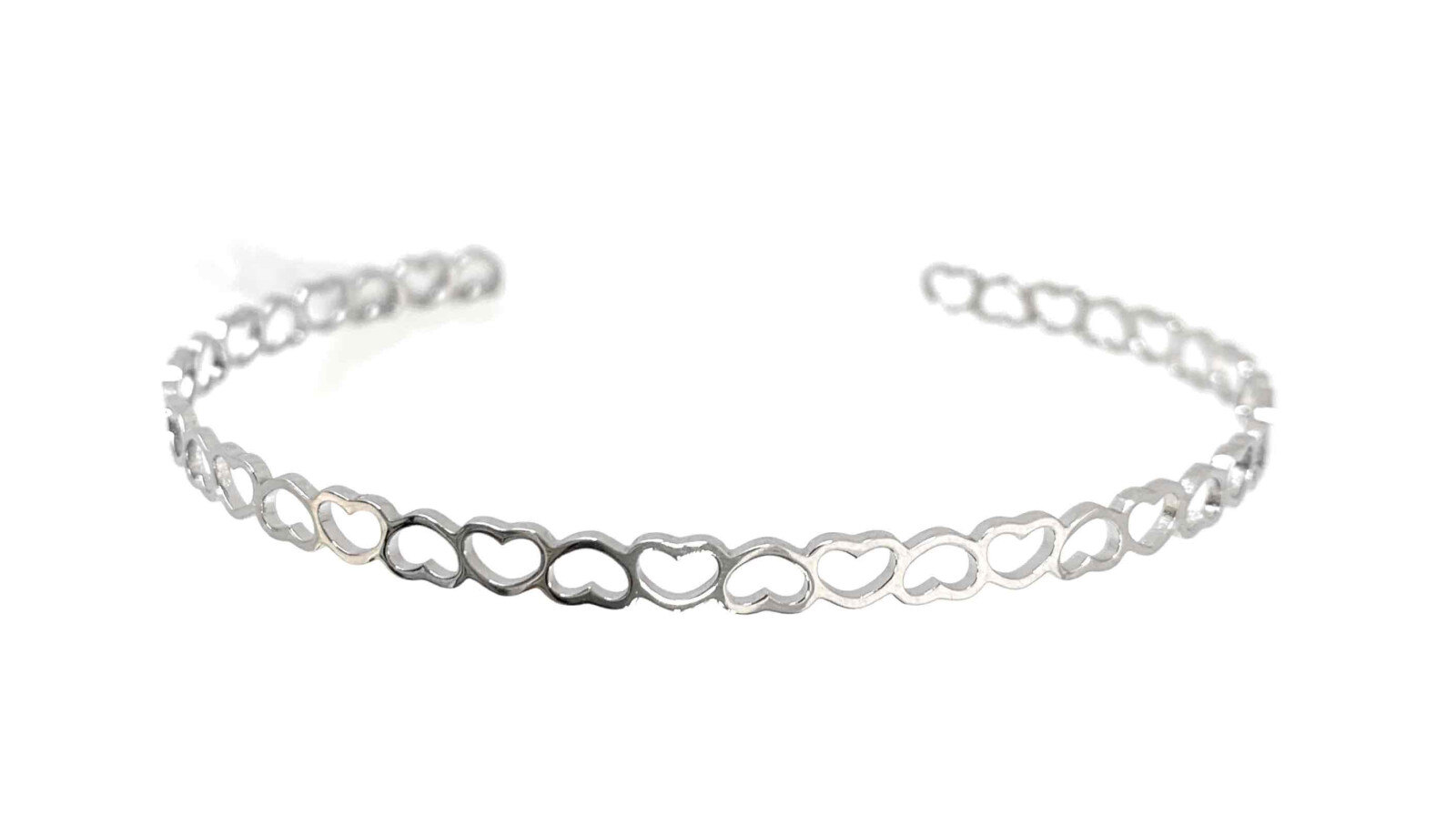 Grossiste Z. Emilie - Bracelet acier jonc coeur