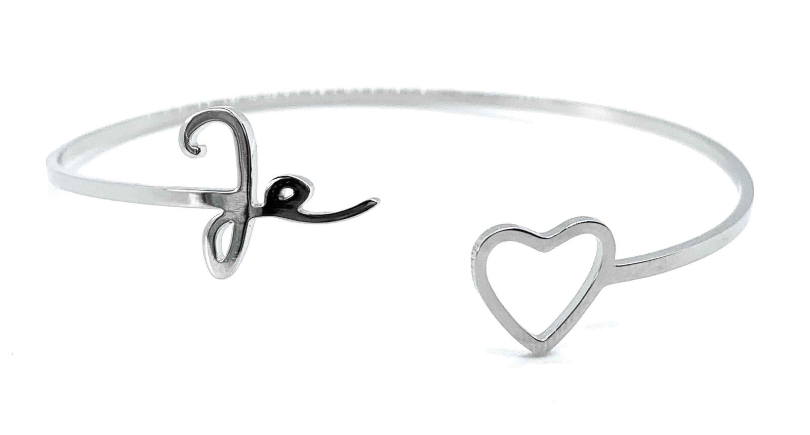Grossiste Z. Emilie - Bracelet acier jonc je t'aime