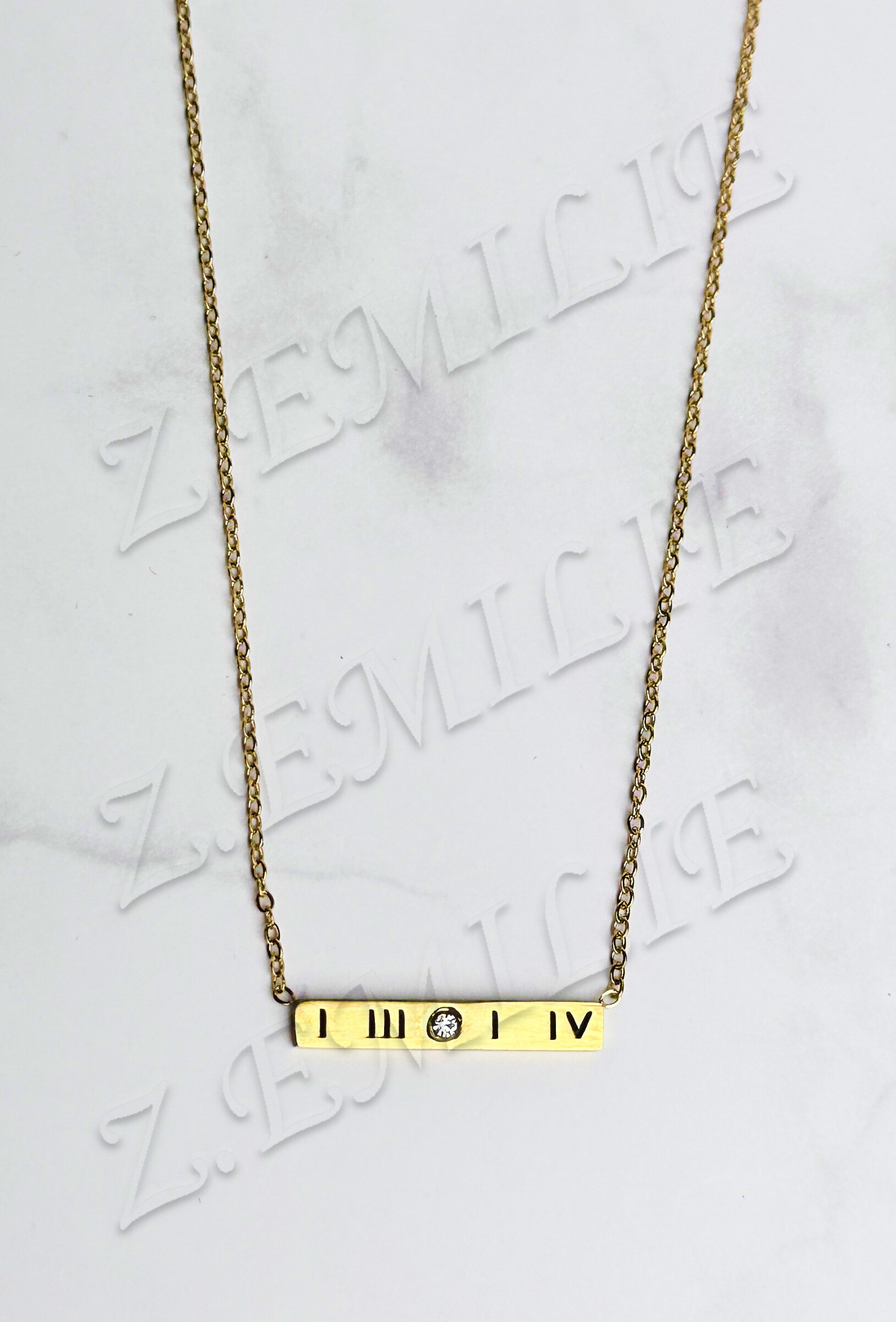Wholesaler Z. Emilie - "Maman d'amour" message steel necklace