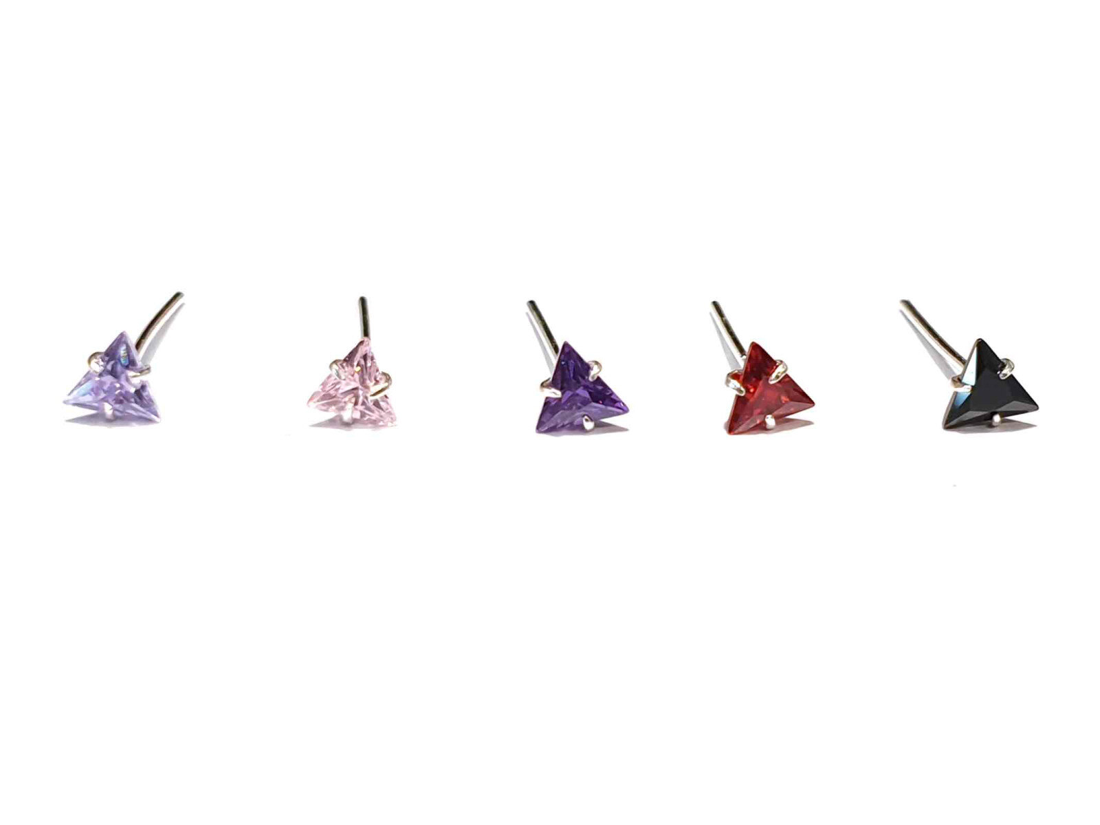 Grossiste Z. Emilie - Piercing nez zirconium triangle 3mm