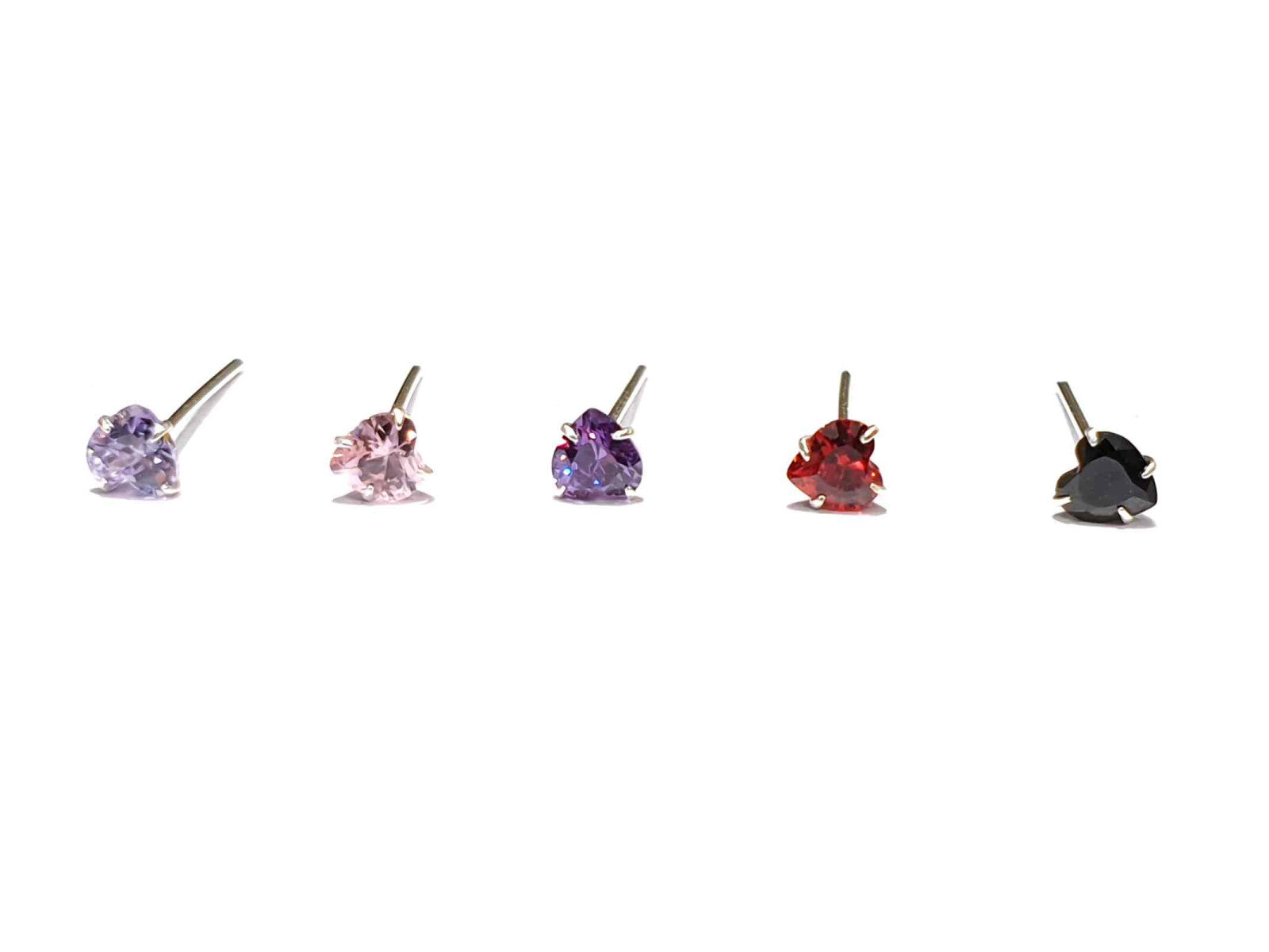 Grossiste Z. Emilie - Piercing nez zirconium cœur 3mm