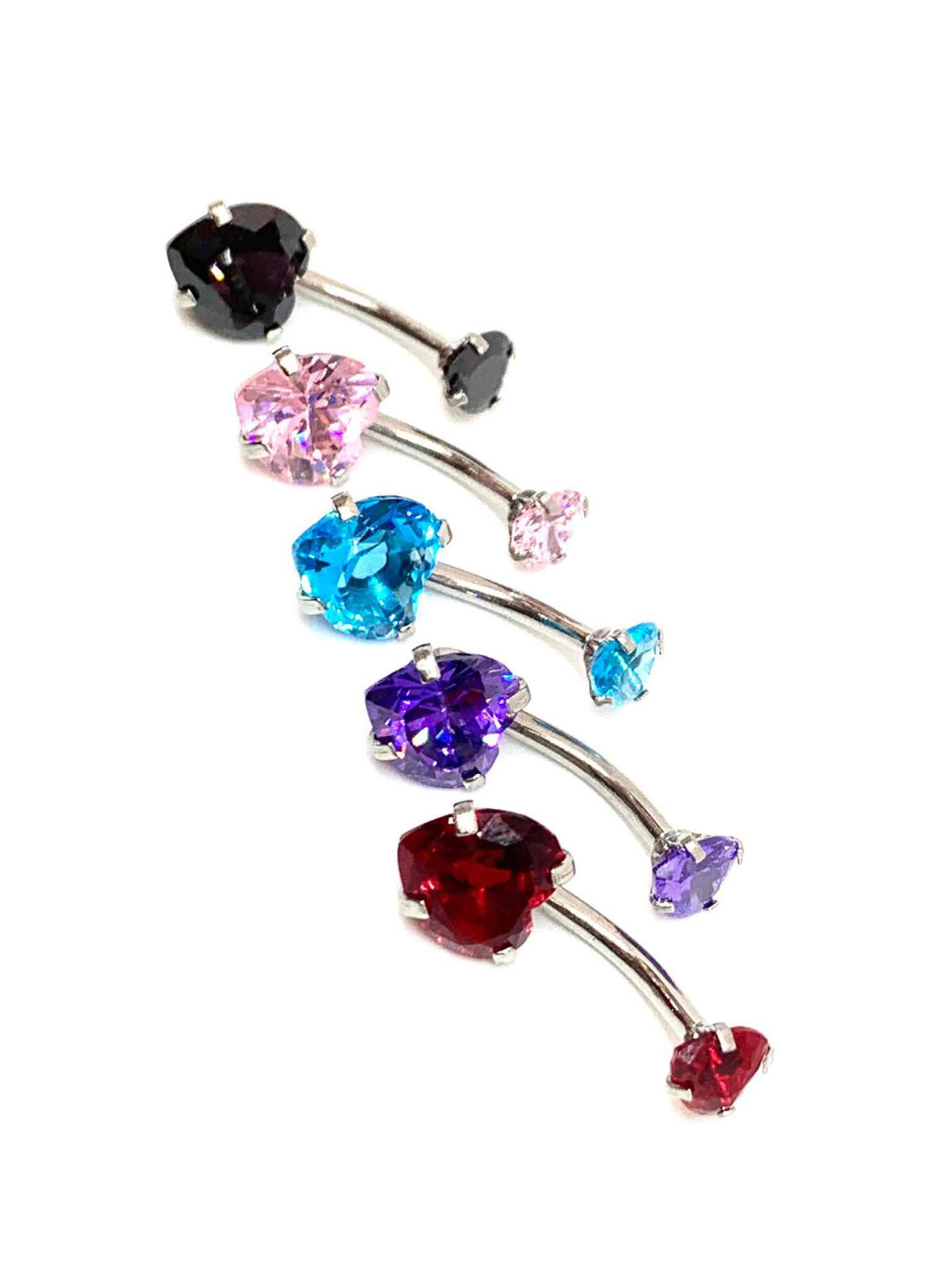 Mayorista Z. Emilie - Piercing de ombligo de corazón de circonio