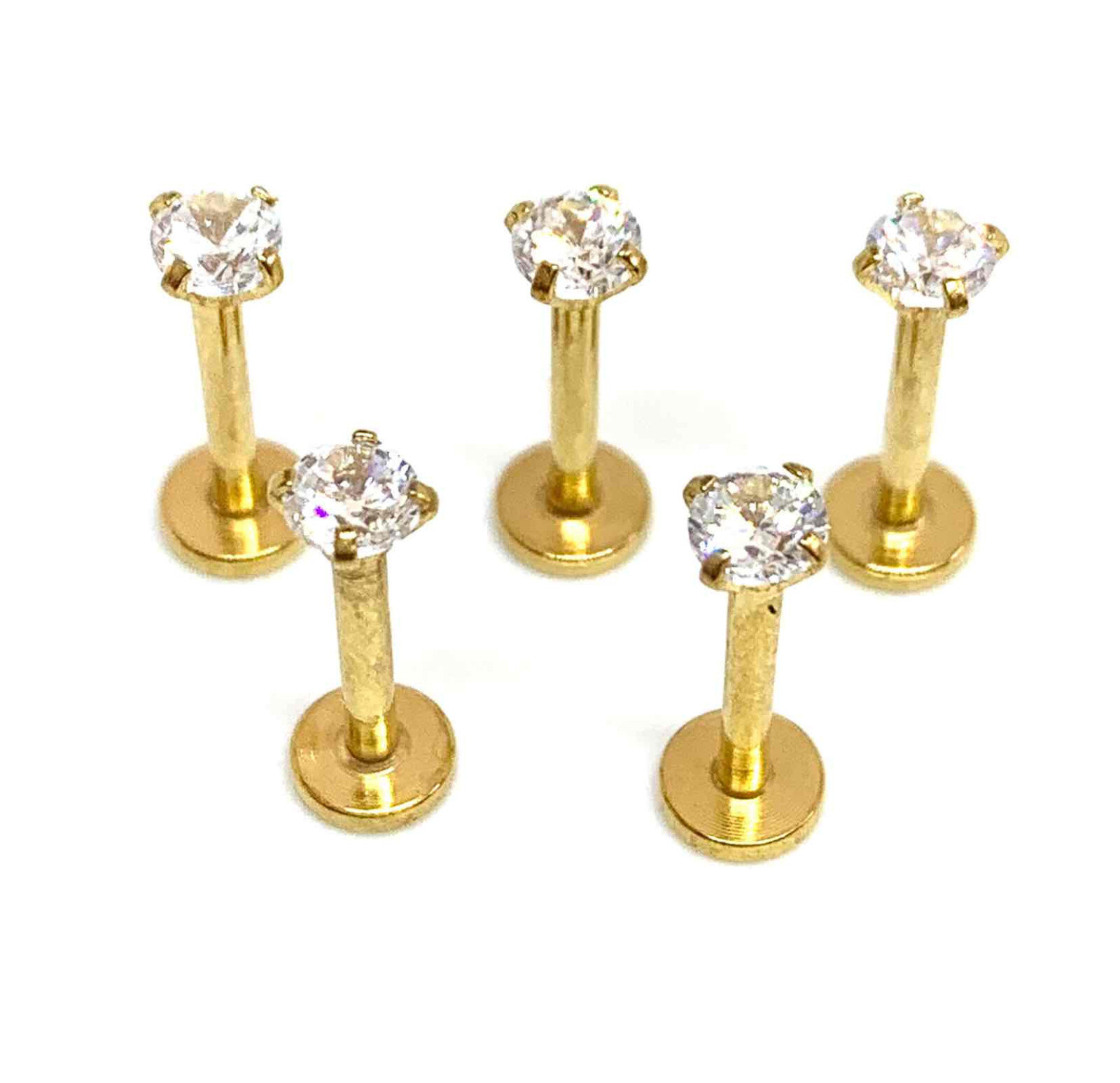 Grossiste Z. Emilie - Piercing labret zirconium rond 1.2x8mm