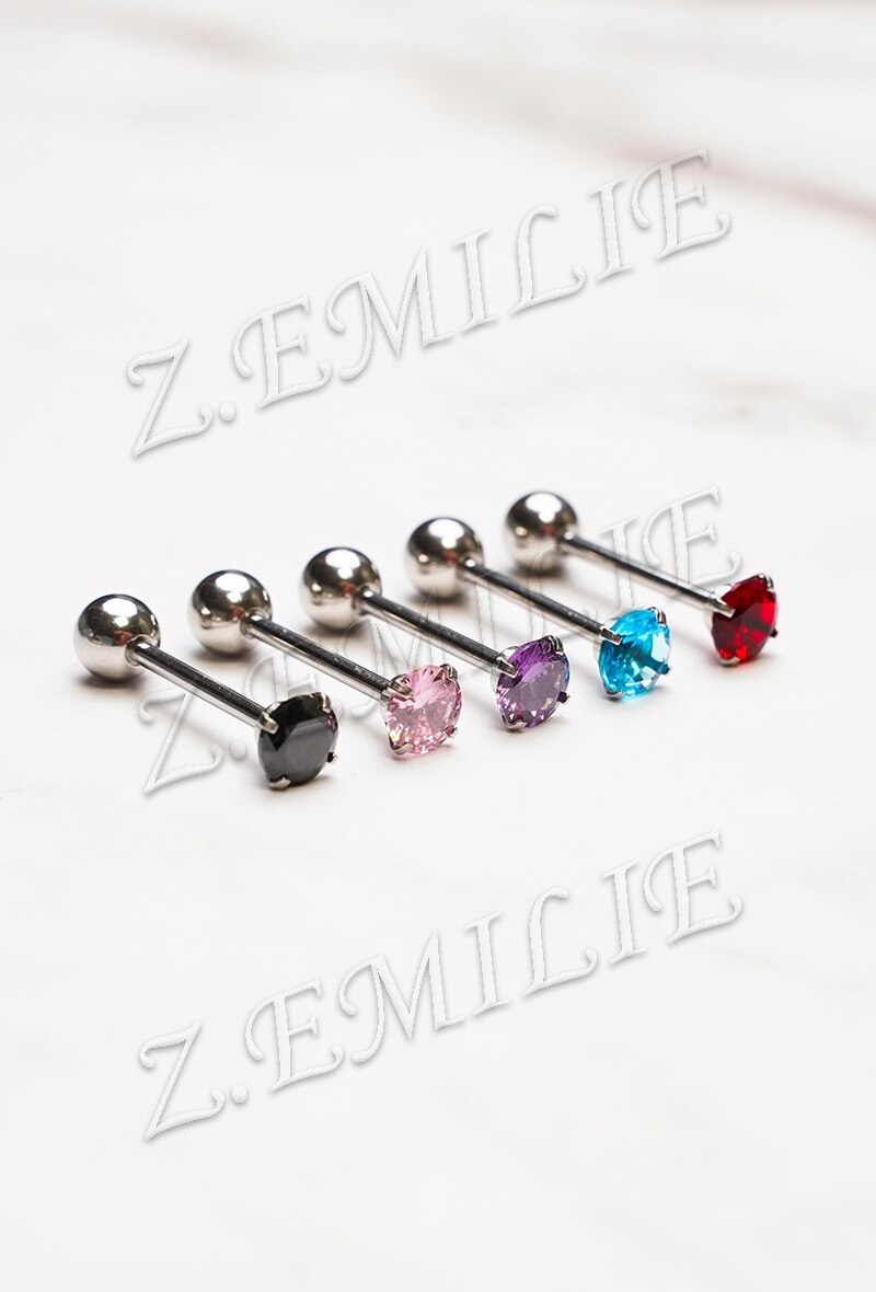 Wholesaler Z. Emilie - Zirconium tongue piercing