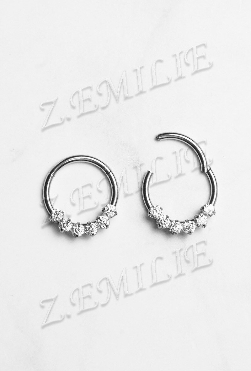 Großhändler Z. Emilie - Universal Scharnier-Zirkonium-Piercing 1,2x10mm