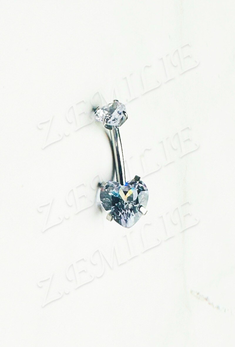 Mayorista Z. Emilie - Heart zirconium belly button piercing