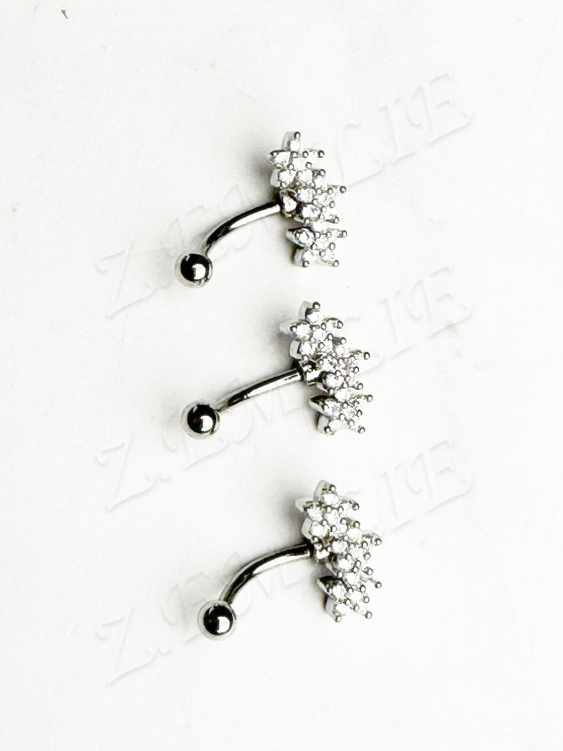 Wholesaler Z. Emilie - Arch piercing leaf 1.2x10mm