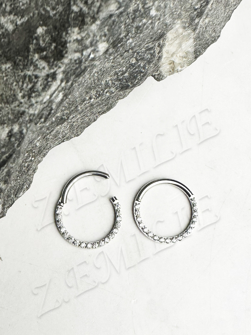 Grossista Z. Emilie - Piercing universale con cerniera in zirconio 1,2x10mm