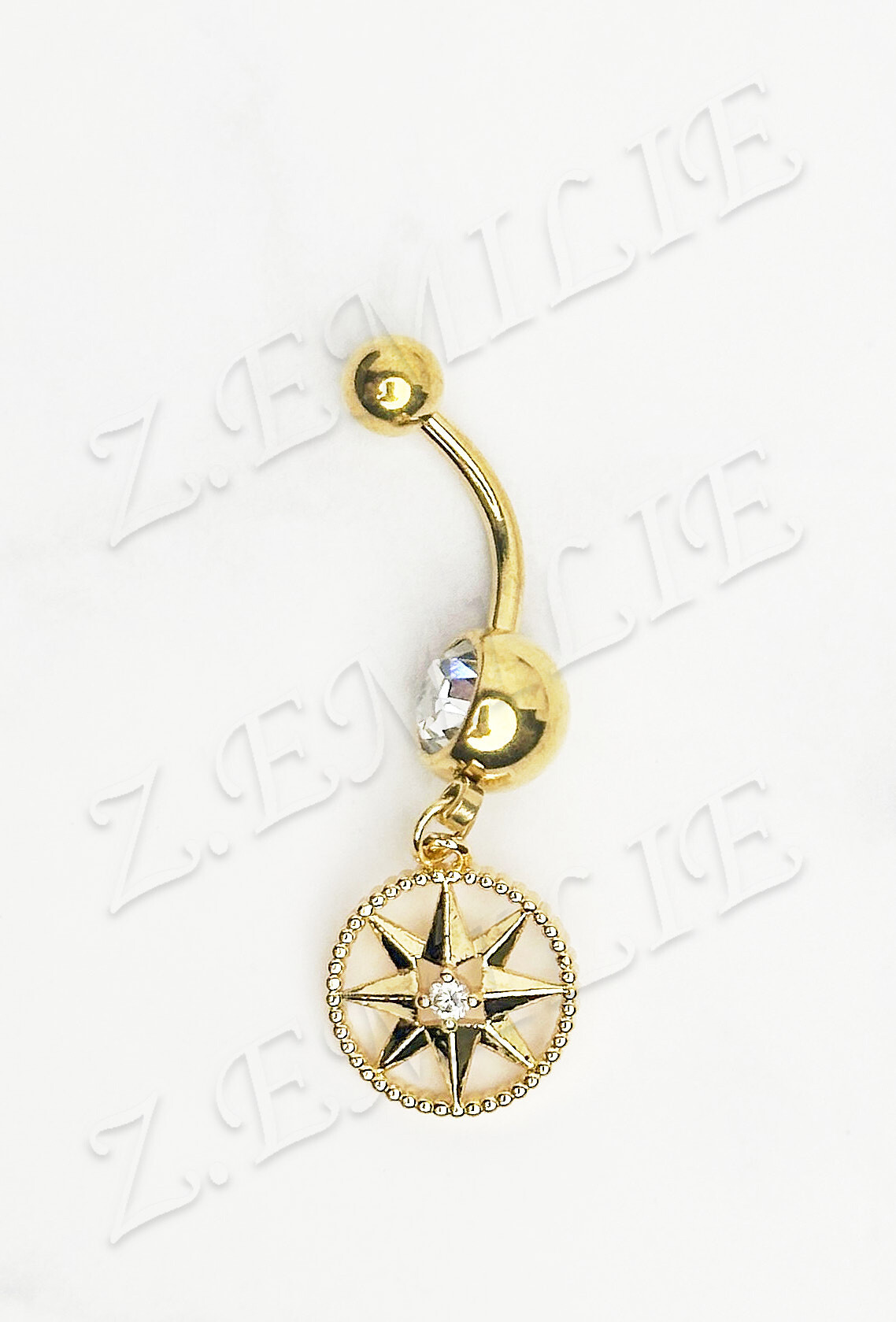 Grossiste Z. Emilie - Piercing nombril étoile polaire