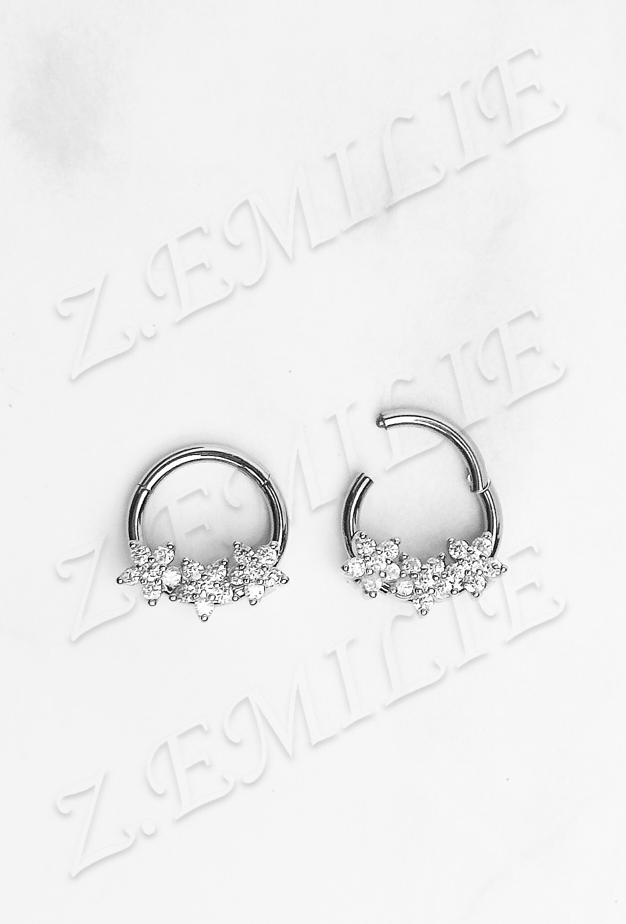 Grossista Z. Emilie - Piercing universale con cerniera in zirconio 1,2x10mm