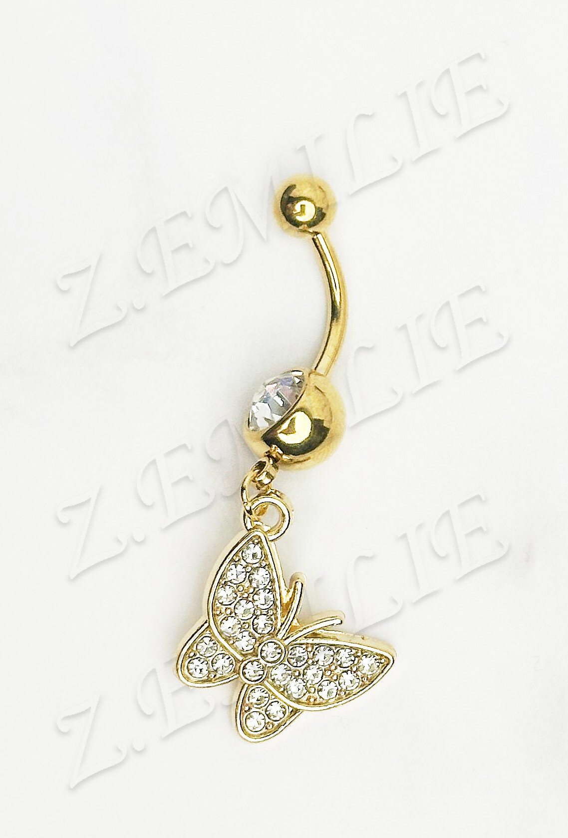 Grossiste Z. Emilie - Piercing nombril papillon