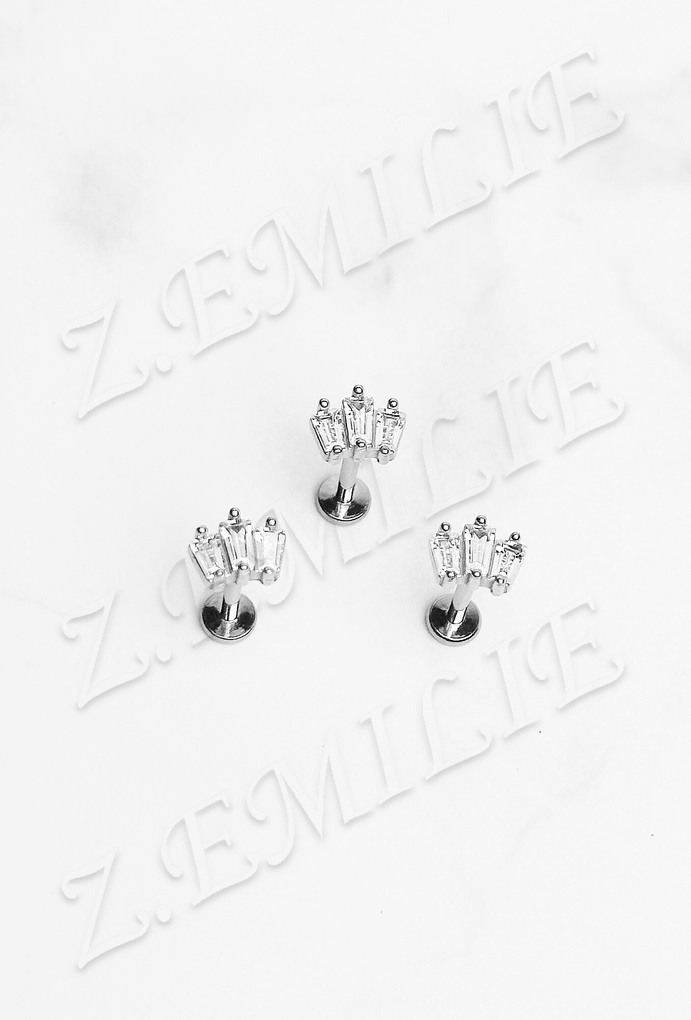 Grossista Z. Emilie - Piercing labbro zirconio 1.2x8mm