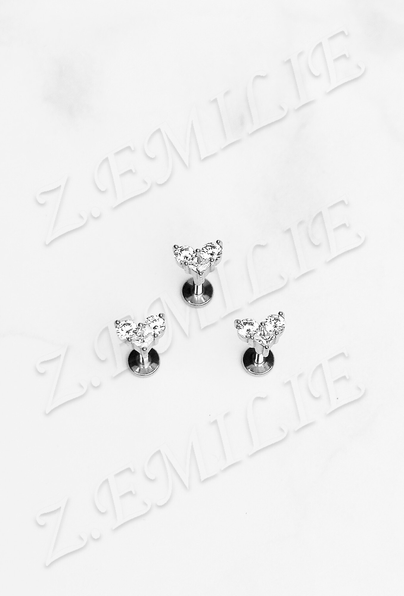 Grossista Z. Emilie - Piercing labbro zirconio 1.2x8mm
