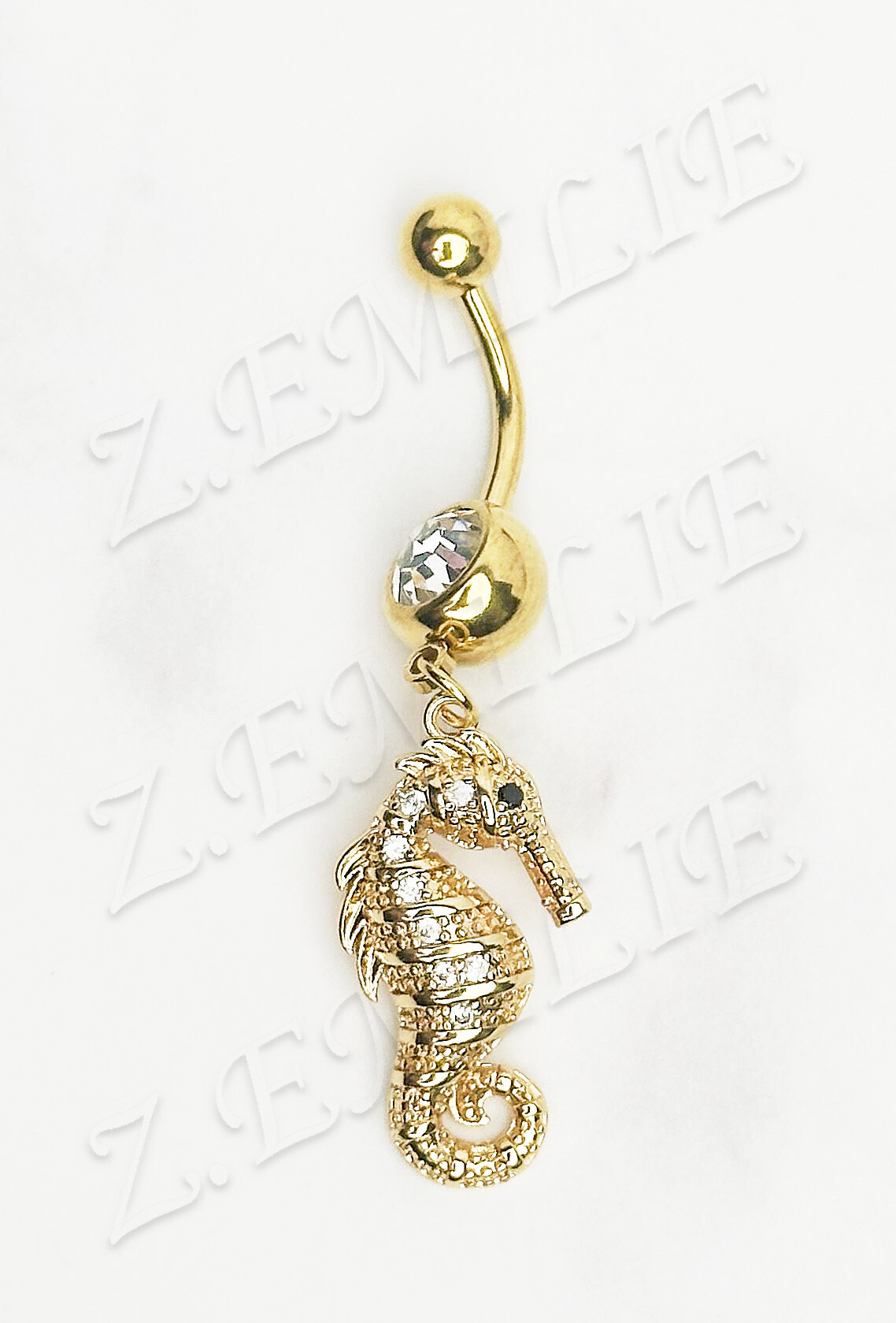 Grossiste Z. Emilie - Piercing nombril hippocampe