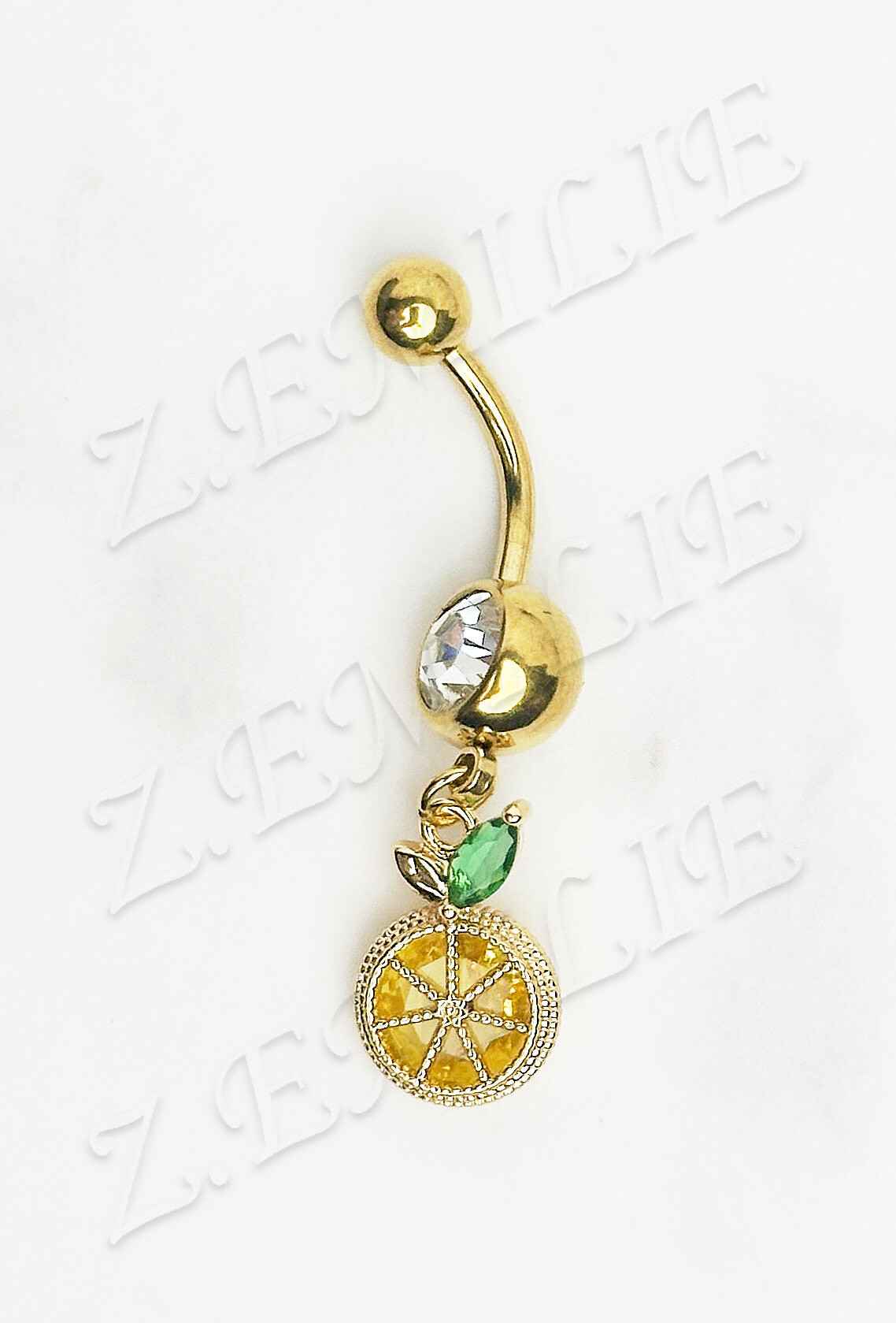 Grossiste Z. Emilie - Piercing nombril citron