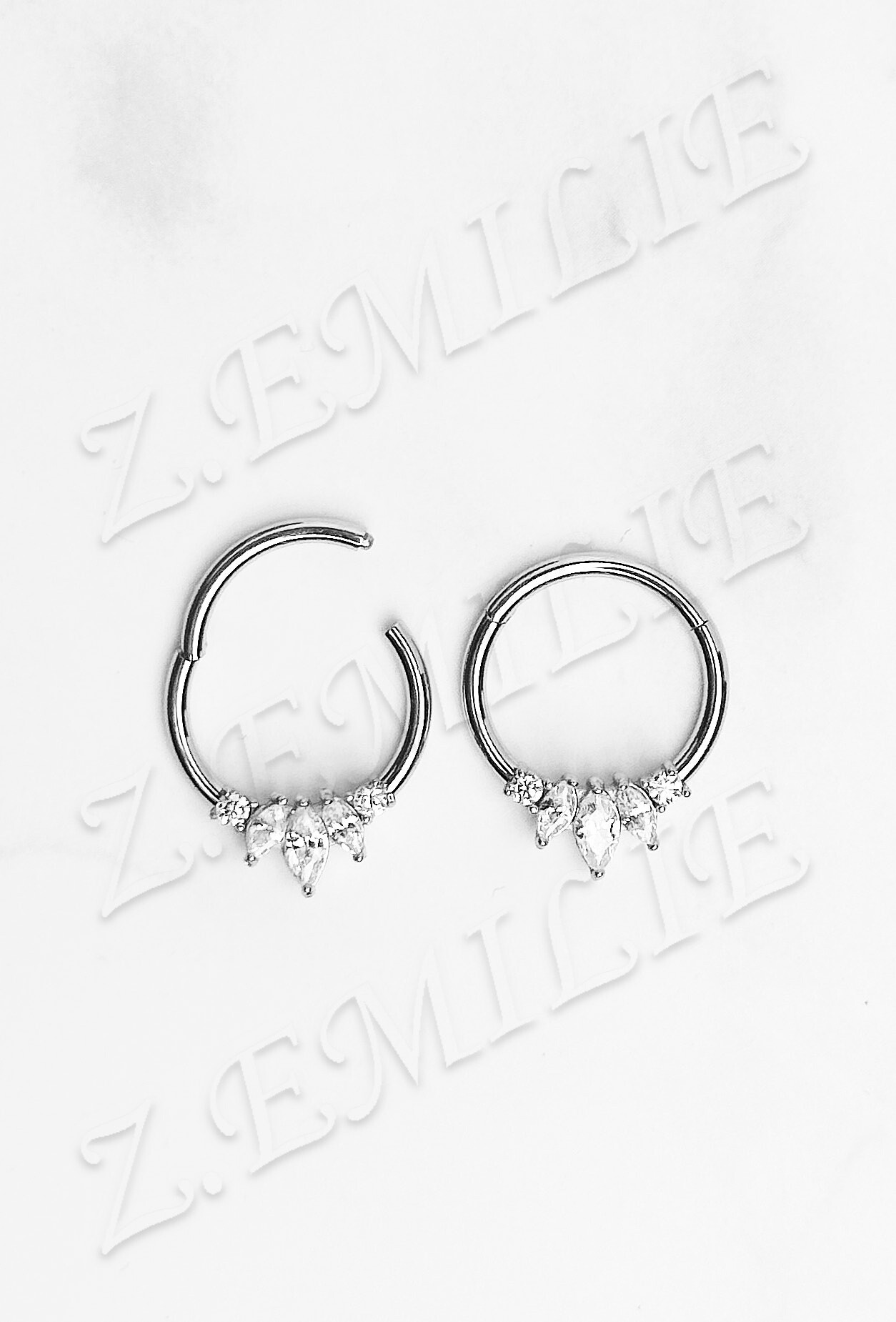 Grossista Z. Emilie - Piercing universale con cerniera in zirconio 1,2x10mm