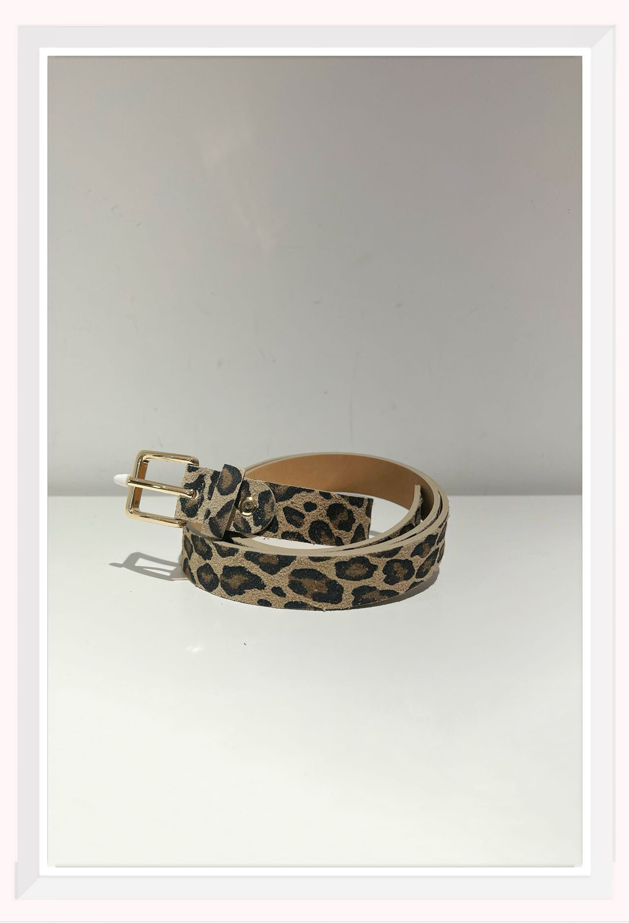 Großhändler Z & Z - Wildledergürtel mit Leopardenmuster