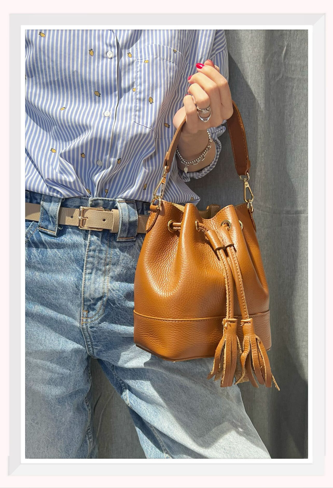 Wholesaler Z & Z - Grained leather purse bag