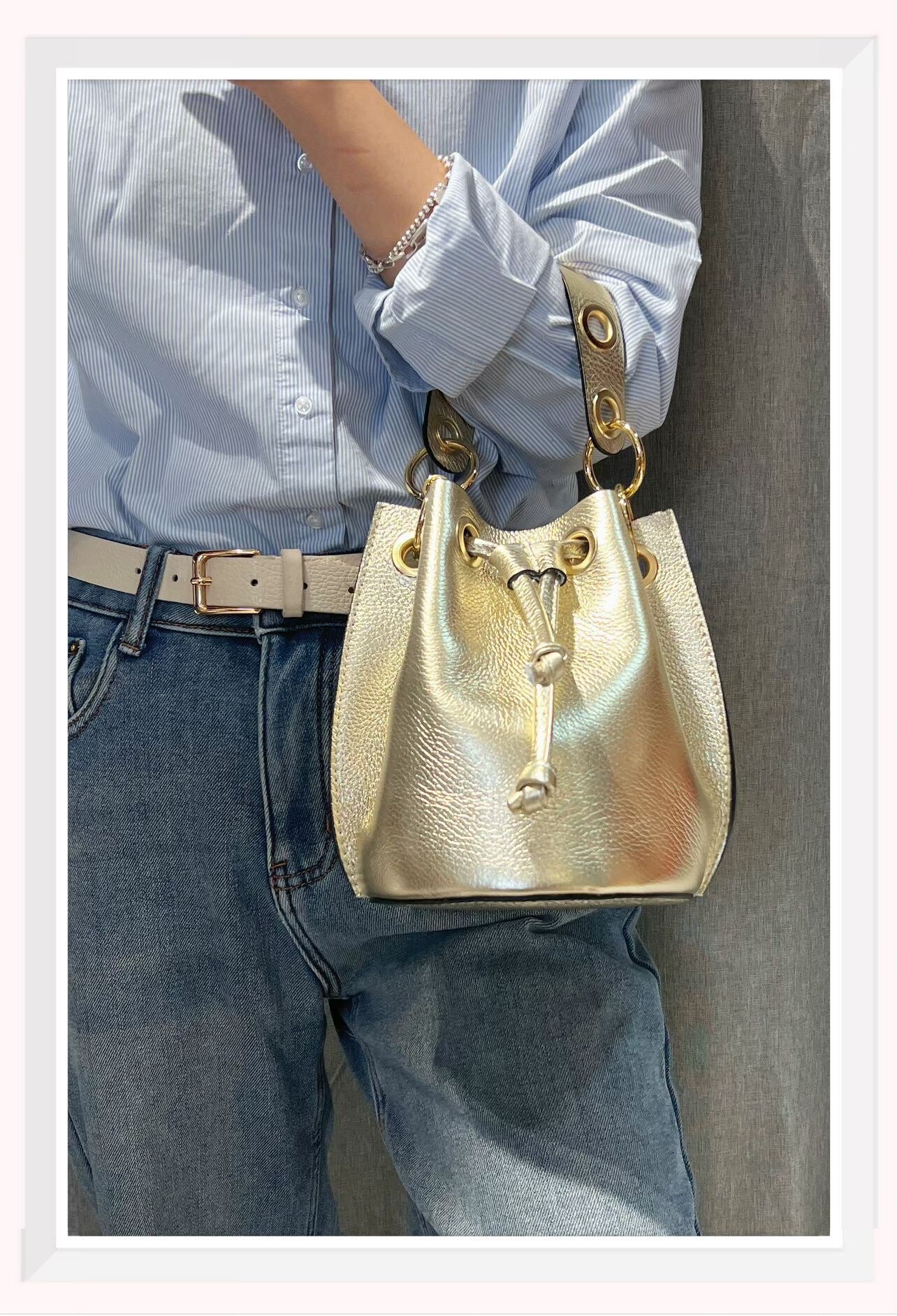 Wholesaler Z & Z - Grained leather purse bag
