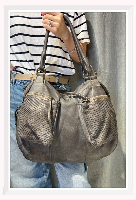Wholesaler Z & Z - Washed leather tote bag