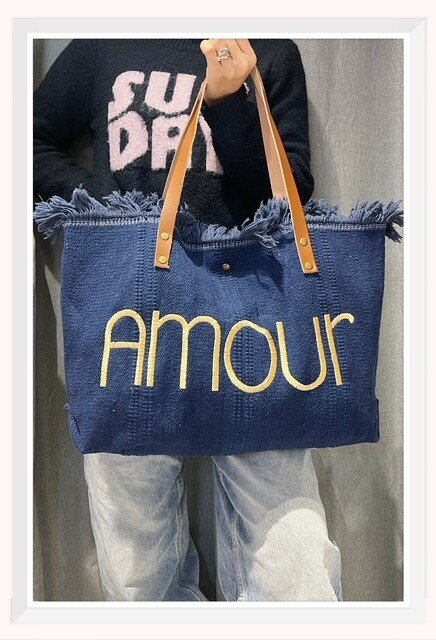 Grossiste Z & Z - Sac cabas en tissu brodé amour
