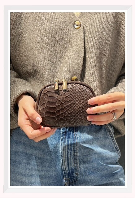 Wholesaler Z & Z - Python-effect printed leather purse