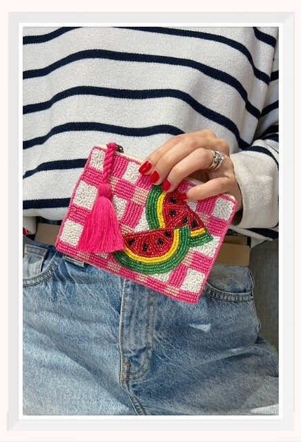 Wholesaler Z & Z - Synthetic Wallet Pearls Fruit Pattern
