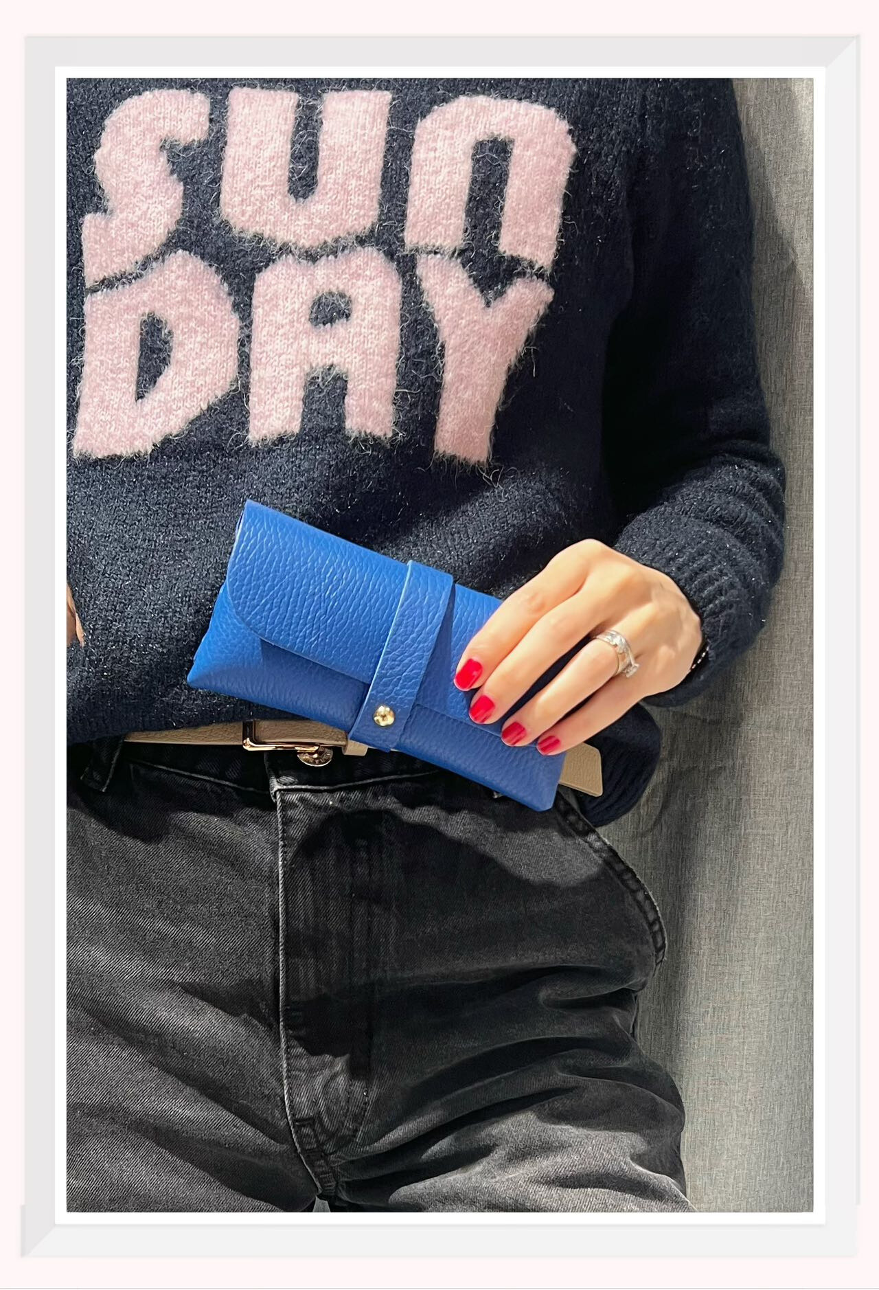 Wholesaler Z & Z - Grained leather glasses case