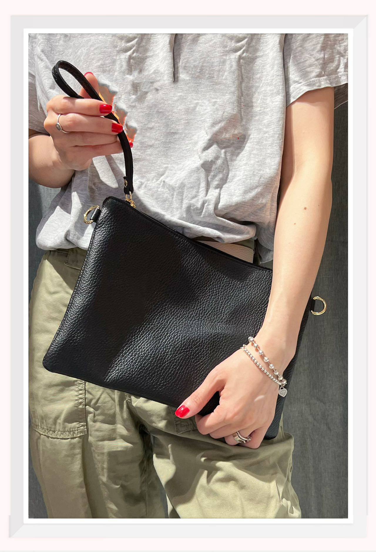 Grossista Z & Z - Pochette in pelle grana
