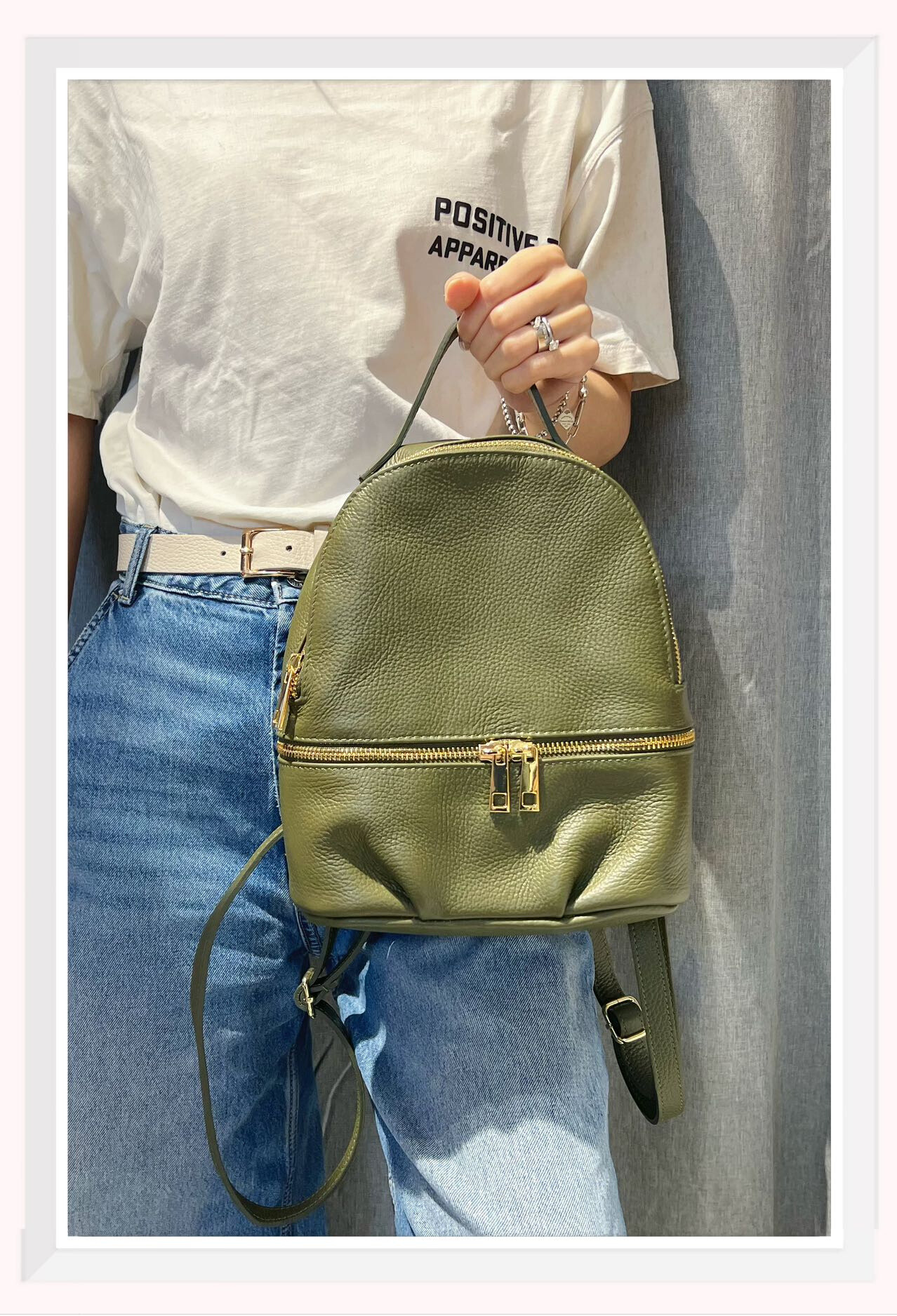 Grossiste Z & Z - Sac à dos en cuir grainé petit format