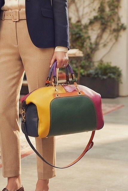 Mayorista Z & Z - Gran bolso de mano de cuero granulado multicolor