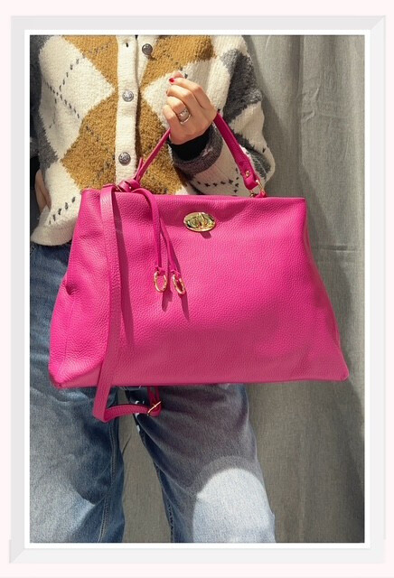 Wholesaler Z & Z - Large format grained leather handbag