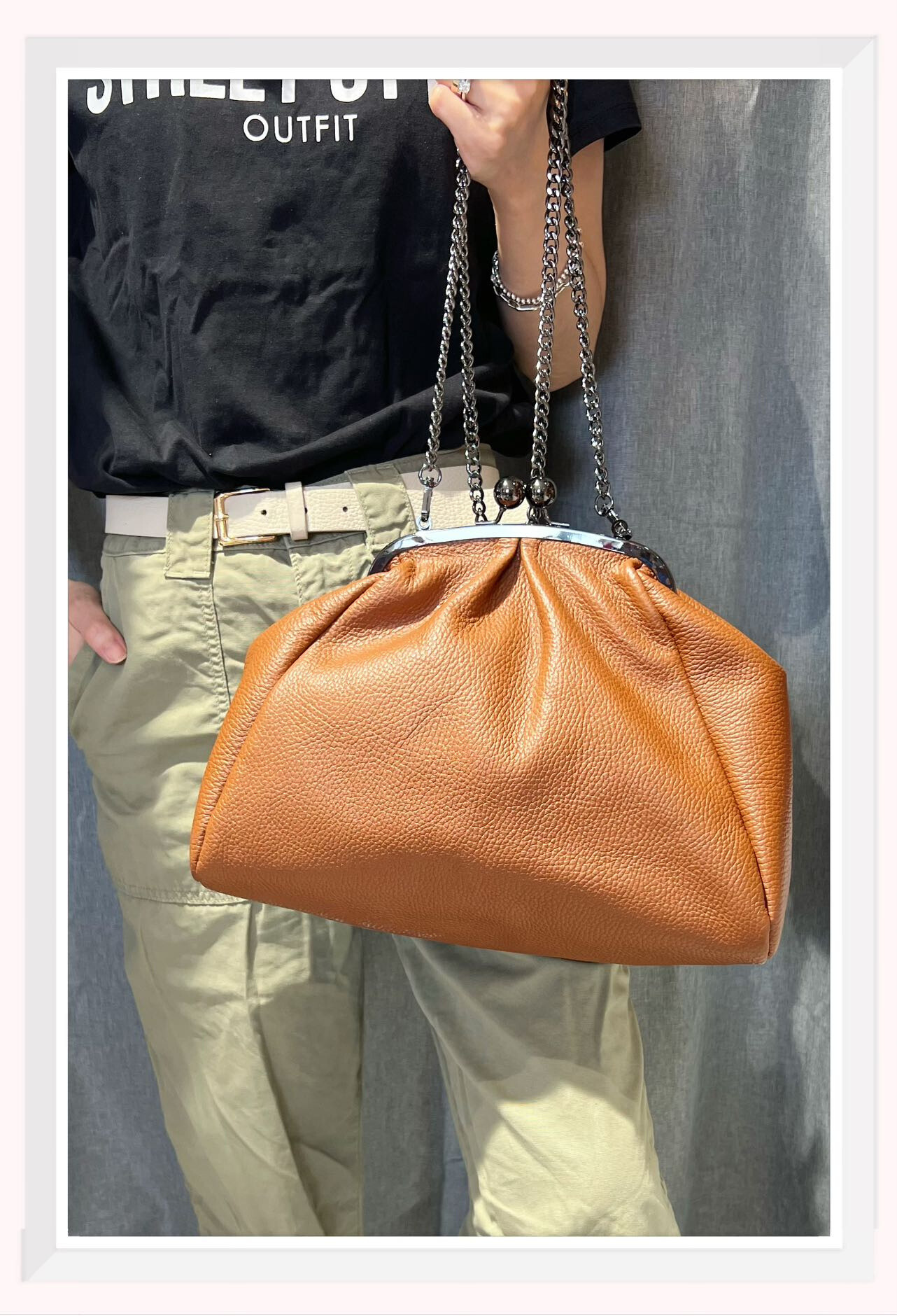 Wholesaler Z & Z - Grained leather handbag